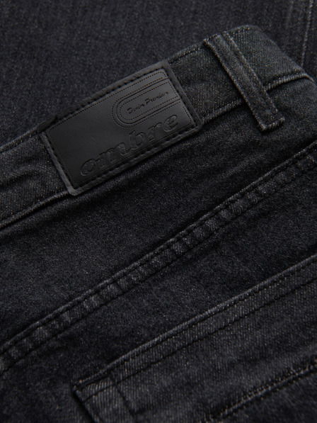 Ombre Clothing Мъжки дънки с износване REGULAR FIT - черни V2 OM-PADP-0241 Ombre Clothing