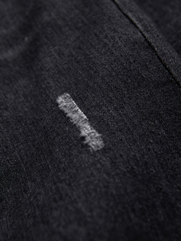 Ombre Clothing Мъжки дънки с износване REGULAR FIT - черни V2 OM-PADP-0241 Ombre Clothing