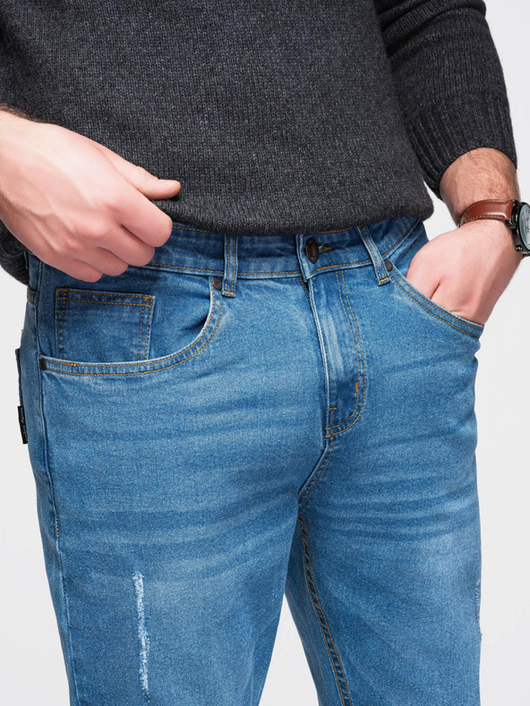 Ombre Clothing Мъжки разширени дънки REGULAR FIT - сини V3 OM-PADP-0241 Ombre Clothing