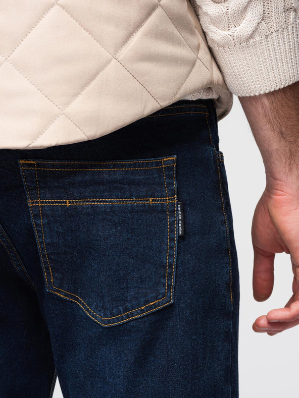 Ombre Clothing Мъжки дънки REGULAR FIT - тъмносини V4 OM-PADP-0241 Ombre Clothing