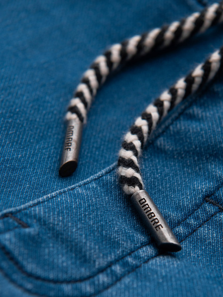 Ombre Clothing Мъжки дънки със шнур в талията - сини V1 OM-PADJ-0242 Ombre Clothing