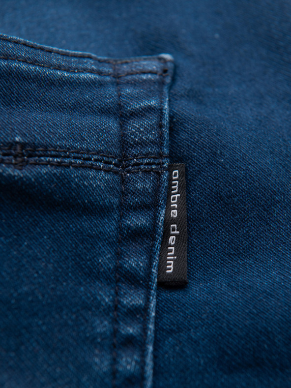 Ombre Clothing Мъжки дънки с ребрирана талия - тъмносини V3 OM-PADJ-0242 Ombre Clothing