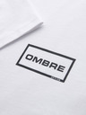 Ombre Clothing Мъжка плетена тениска REGULAR кройка с принт - бяла V1 OM-TSPT-0231 Ombre Clothing