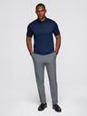 Ombre Clothing Мъжка стилна поло риза от еластична тъкан - тъмносиня V3 OM-POSS-0150 Ombre Clothing