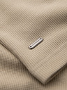 Ombre Clothing Мъжка тениска с кръгло деколте и вафлена текстура - пясък V2 OM-TSCT-0197 Ombre Clothing