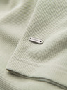 Ombre Clothing Мъжка тениска с кръгло деколте и вафлена текстура - фисташка V4 OM-TSCT-0197 Ombre Clothing