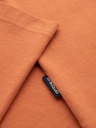 Ombre Clothing Мъжка памучна тениска с джоб и принт - оранжева V3 OM-TSPT-0227 Ombre Clothing