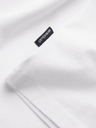 Ombre Clothing Мъжка класическа памучна тениска BASIC с V-образно деколте - бяло V4 OM-TSBS-0145 Ombre Clothing