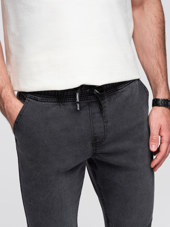 Ombre Clothing Мъжки дънкови панталони JOGGERS с перлив ефект - сиво V3 OM-PADJ-0267 Ombre Clothing