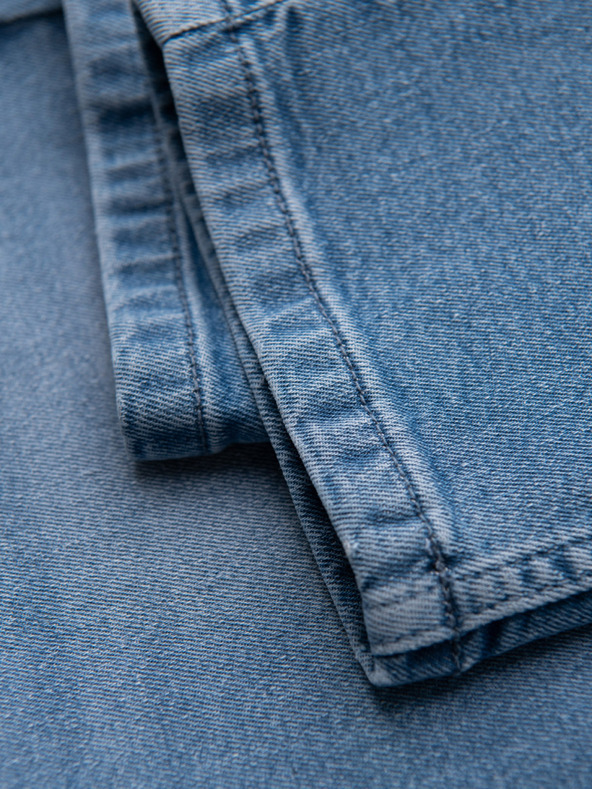 Ombre Clothing Мъжки дънкови панталони CARROT с износване - светло синьо V1 OM-PADP-0253 Ombre Clothing