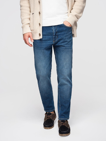 Ombre Clothing Мъжки дънкови панталони CARROT с износване - синьо V2 OM-PADP-0253 Ombre Clothing