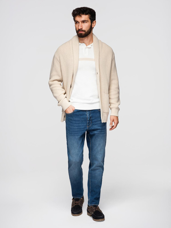 Ombre Clothing Мъжки дънкови панталони CARROT с износване - синьо V2 OM-PADP-0253 Ombre Clothing