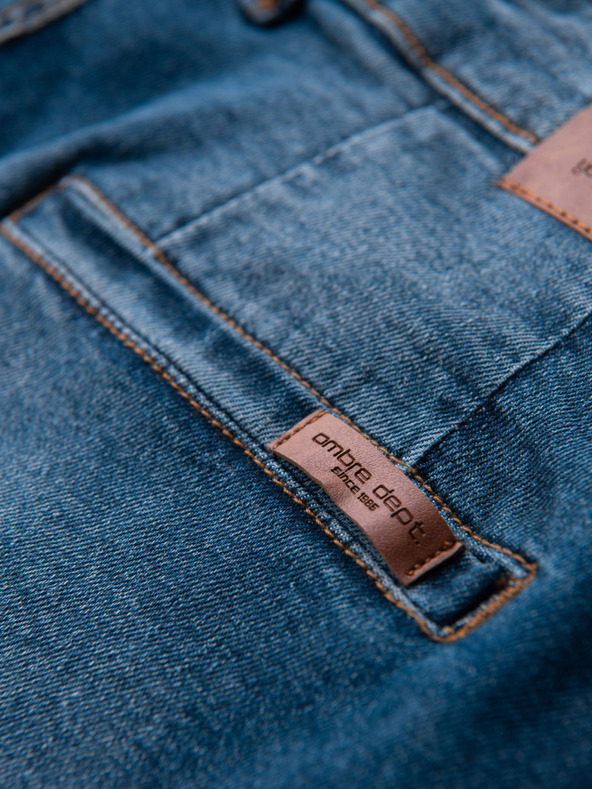 Ombre Clothing Мъжки дънкови панталони CARROT с износване - синьо V2 OM-PADP-0253 Ombre Clothing