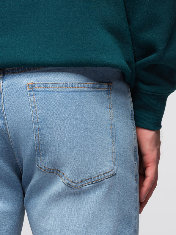 Ombre Clothing Мъжки дънкови панталони JOGGERS с класически цепки - светло синьо V1 OM-PADJ-0265 Ombre Clothing