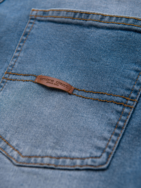 Ombre Clothing Мъжки дънкови панталони REGULAR FIT с износване - светло синьо V1 OM-PADP-0254 Ombre Clothing