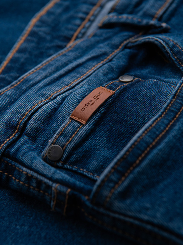 Ombre Clothing Мъжки дънкови панталони JOGGERS с класически цепки - синьо V2 OM-PADJ-0265 Ombre Clothing