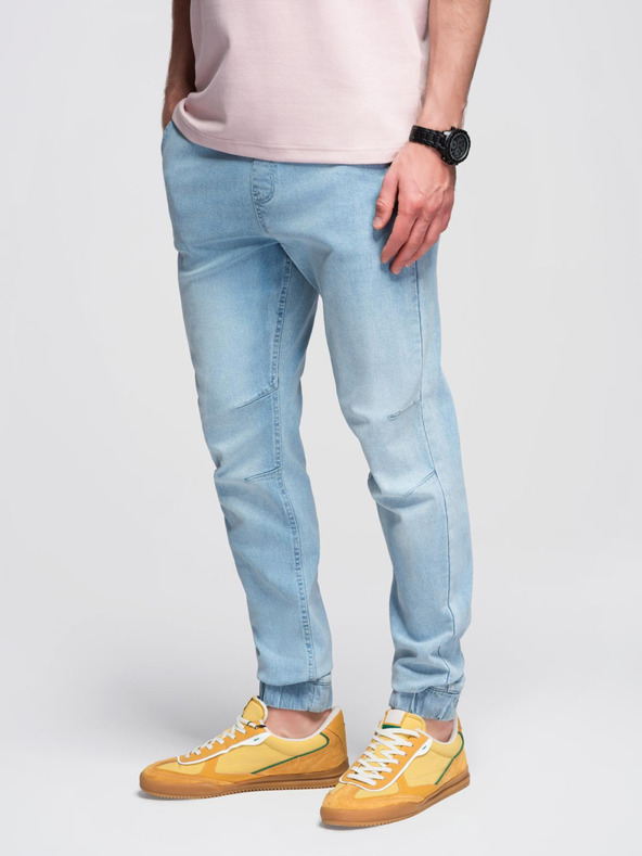 Ombre Clothing Мъжки дънкови панталони JOGGERS с перлив ефект - светло синьо V1 OM-PADJ-0267 Ombre Clothing