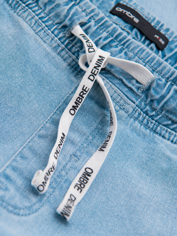 Ombre Clothing Мъжки дънкови панталони JOGGERS с перлив ефект - светло синьо V1 OM-PADJ-0267 Ombre Clothing