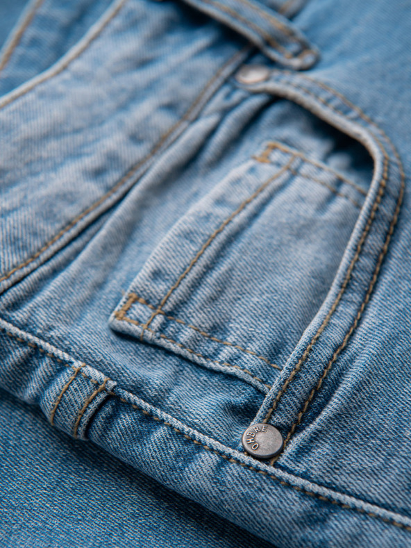 Ombre Clothing Мъжки дънкови панталони SLIM FIT с износване - светло синьо V1 OM-PADP-0255 Ombre Clothing