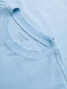 Ombre Clothing Мъжка памучна тениска LOOSE FIT с кръгло деколте - синя V7 OM-TSBC-0267 Ombre Clothing