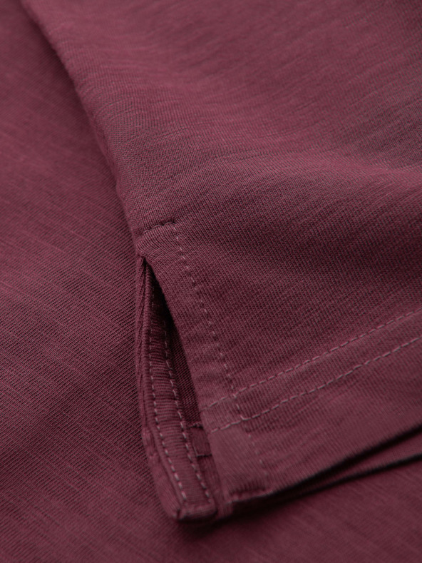 Ombre Clothing Мъжка поло тениска с декоративни бутонки - бордо V6 S1744 Ombre Clothing