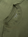 Ombre Clothing Мъжка памучна тениска LOOSE FIT с кръгло деколте - тъмно маслинева V8 OM-TSBC-0267 Ombre Clothing