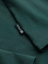 Ombre Clothing Мъжка поло от рипс с дълъг ръкав - тъмно зелена V7 OM-OM-LSCL-0130 Ombre Clothing