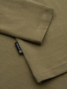 Ombre Clothing Мъжка тениска с градски принт и дълъг ръкав - маслинена V1 OM-LSPT-0131 Ombre Clothing