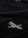 Ombre Clothing Мъжка тениска с малък принт на гръдта - черна V2 OM-TSPT-0258 Ombre Clothing