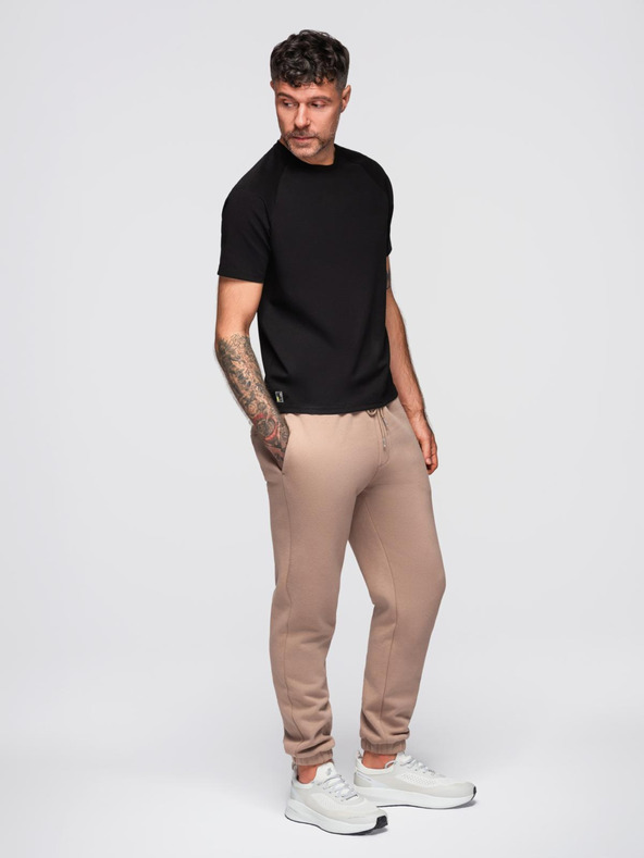 Ombre Clothing Мъжка тениска COMFORT FIT с реглан ръкави - черна V2 OM-TSCT-0240 Ombre Clothing