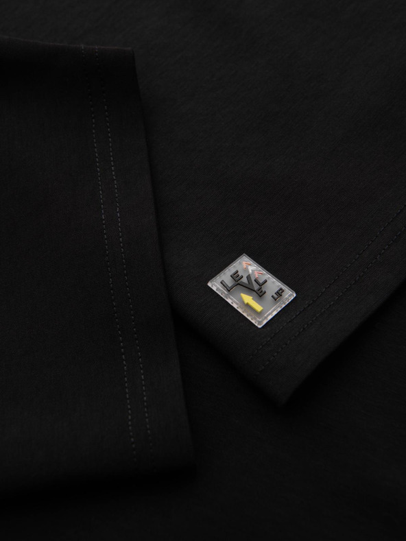 Ombre Clothing Мъжка тениска COMFORT FIT с реглан ръкави - черна V2 OM-TSCT-0240 Ombre Clothing