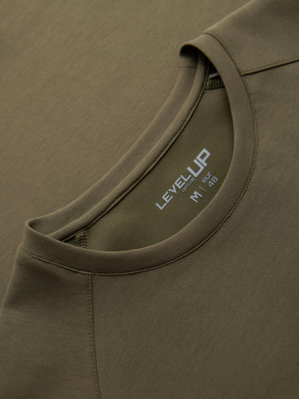 Ombre Clothing Мъжка тениска COMFORT FIT с реглан ръкави - маслинена V4 OM-TSCT-0240 Ombre Clothing