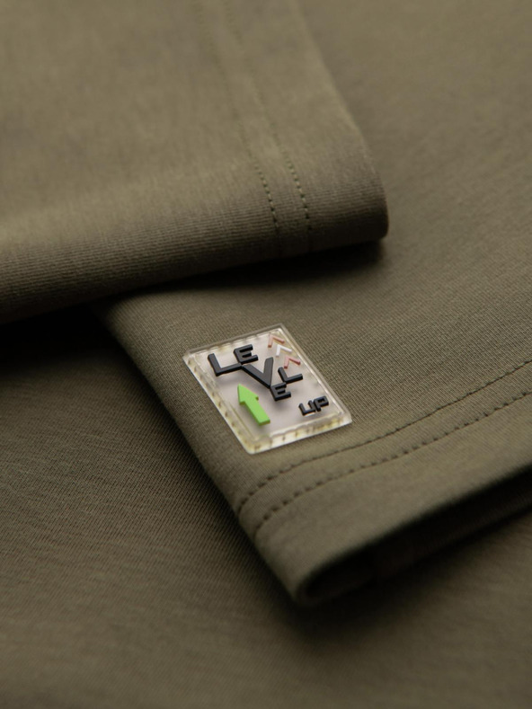 Ombre Clothing Мъжка тениска COMFORT FIT с реглан ръкави - маслинена V4 OM-TSCT-0240 Ombre Clothing