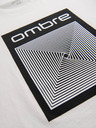 Ombre Clothing Мъжка памучна тениска с геометричен печат - бяла V2 OM-TSPT-0260 Ombre Clothing