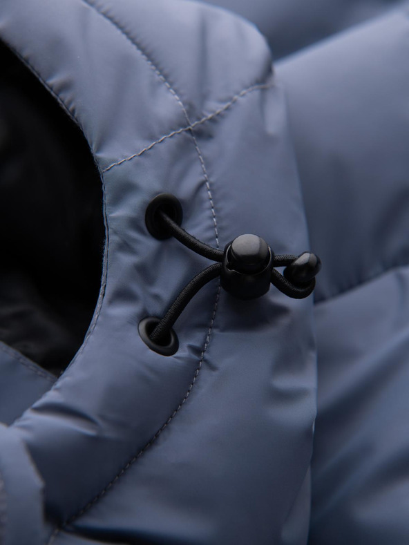 Ombre Clothing Мъжко затоплено стегнато яке с реглан ръкави - faded purple V6 OM-JAHP-0302 Ombre Clothing