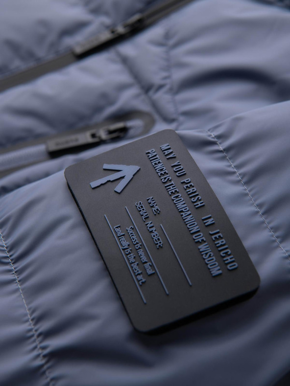 Ombre Clothing Мъжко затоплено стегнато яке с реглан ръкави - faded purple V6 OM-JAHP-0302 Ombre Clothing