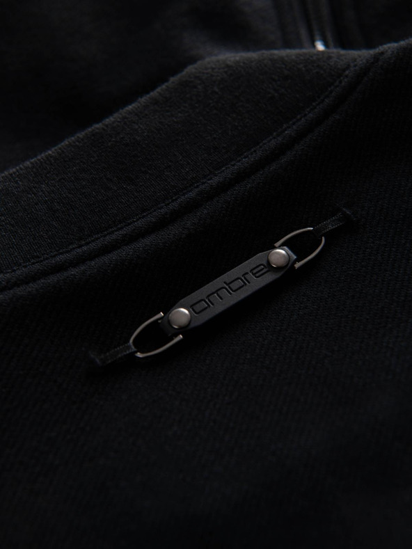 Ombre Clothing Мъжко яке бомбер с реглан ръкави - черно V1 OM-JANP-0159 Ombre Clothing