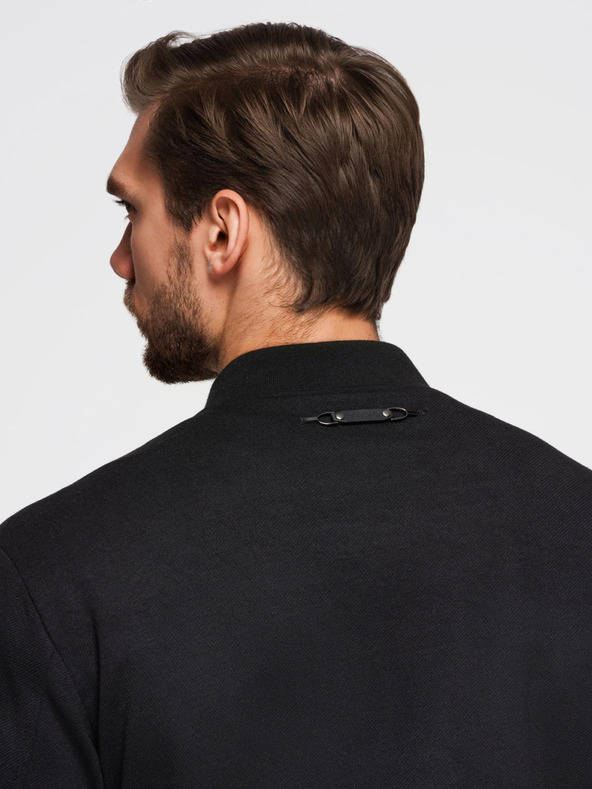 Ombre Clothing Мъжко яке бомбер с реглан ръкави - черно V1 OM-JANP-0159 Ombre Clothing