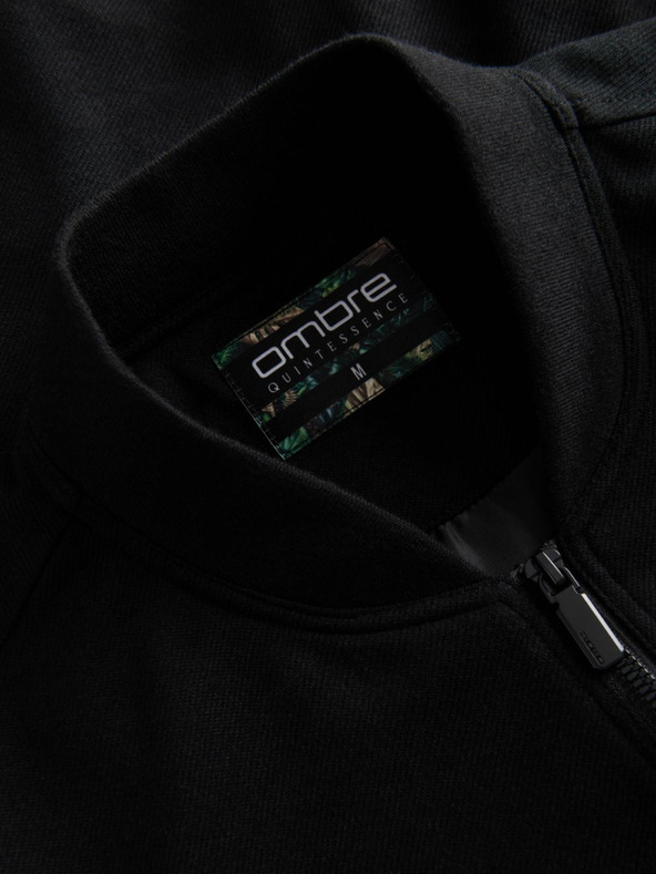 Ombre Clothing Мъжко яке бомбер с реглан ръкави - черно V1 OM-JANP-0159 Ombre Clothing