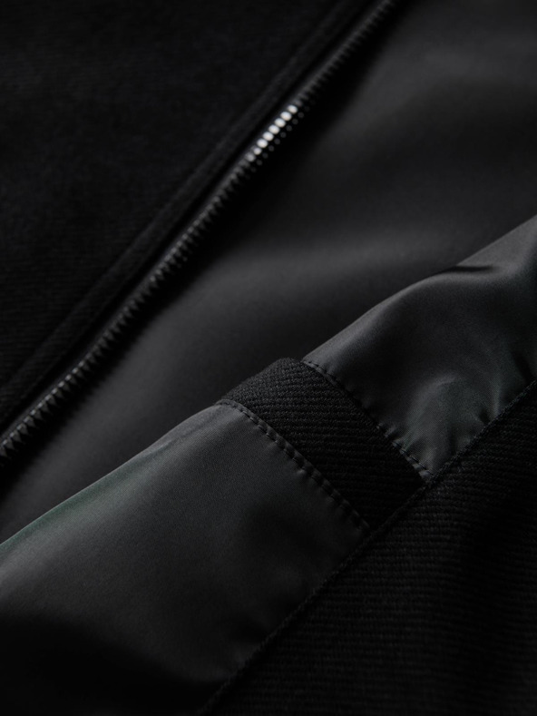 Ombre Clothing Мъжко яке бомбер с реглан ръкави - черно V1 OM-JANP-0159 Ombre Clothing