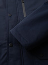 Ombre Clothing Мъжко дълго яке парка с овче кожа - тъмносиньо V2 OM-JAPJ-0316 Ombre Clothing