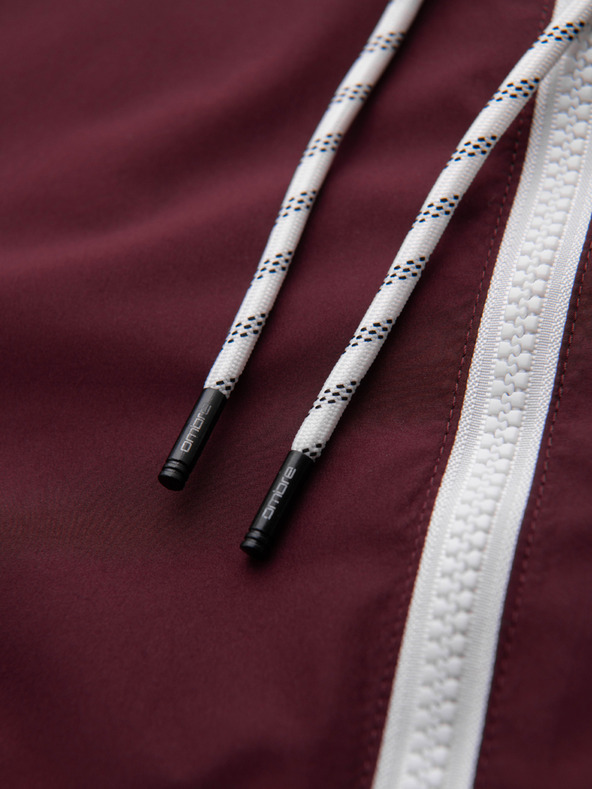 Ombre Clothing Мъжко лека яке regular fit с подплата и качулка - винено сиво V3 OM-JANP-0242 Ombre Clothing