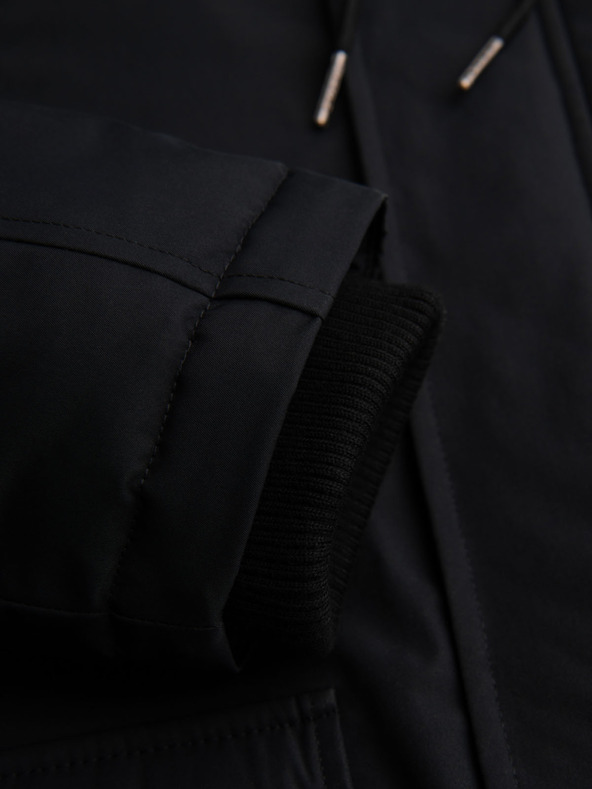 Ombre Clothing Класическо дълго мъжко яке парка - черно V6 OM-JAPJ-0313 Ombre Clothing