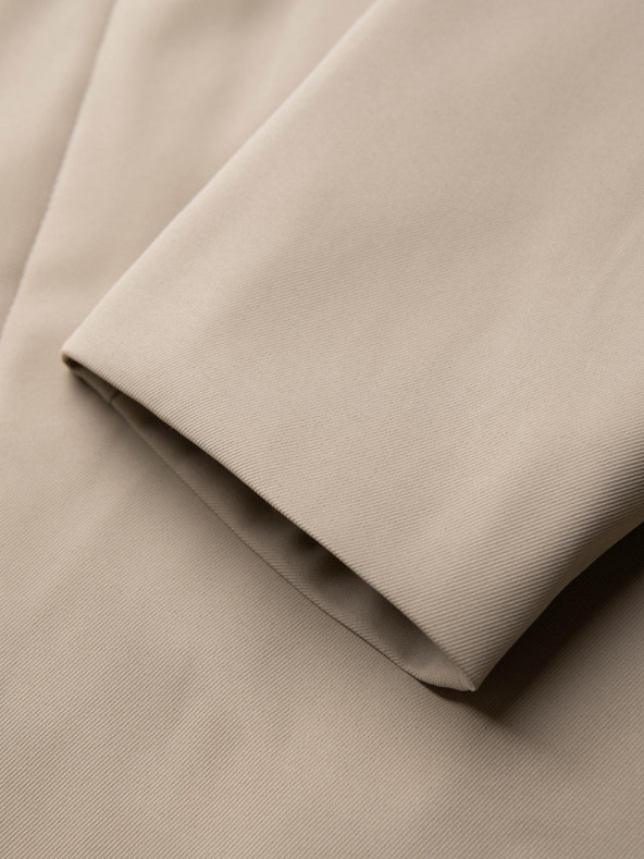 Ombre Clothing Мъжко минималистично палто със съемен елек - бежово V1 OM-COLC-0139 Ombre Clothing