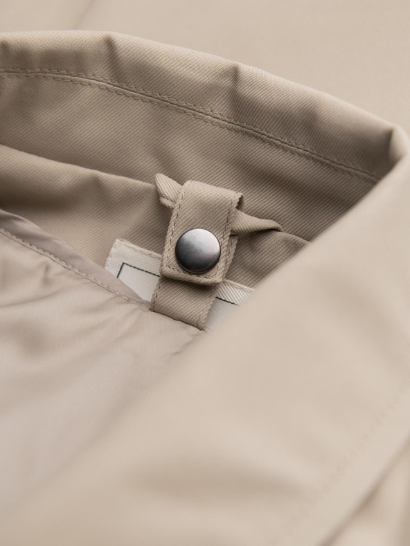 Ombre Clothing Мъжко минималистично палто със съемен елек - бежово V1 OM-COLC-0139 Ombre Clothing