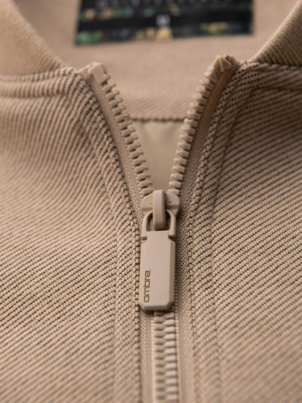 Ombre Clothing Мъжко яке бомбер с реглан ръкави - топло бежово V2 OM-JANP-0159 Ombre Clothing