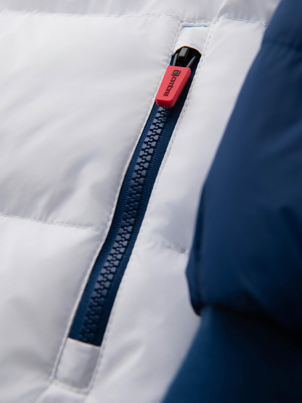 Ombre Clothing Мъжко цветно ретро спортно яке - синьо и бяло V1 OM-JALP-0296 Ombre Clothing