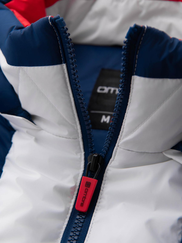 Ombre Clothing Мъжко цветно ретро спортно яке - синьо и бяло V1 OM-JALP-0296 Ombre Clothing