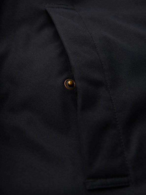 Ombre Clothing Елегантна мъжка паркa с джобове и качулка - черно V1 OM-JAPJ-0287 Ombre Clothing