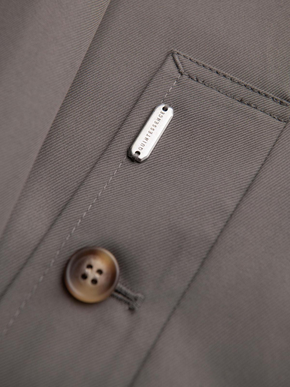 Ombre Clothing Мъжко минималистично палто със съемна жилетка - пепел V6 OM-COLC-0139 Ombre Clothing